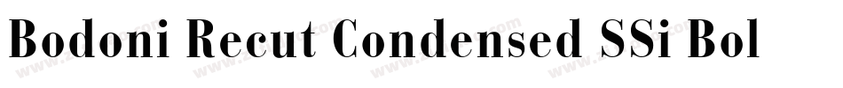 Bodoni Recut Condensed SSi Bold Condensed字体转换